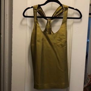 Race back silk blouse.